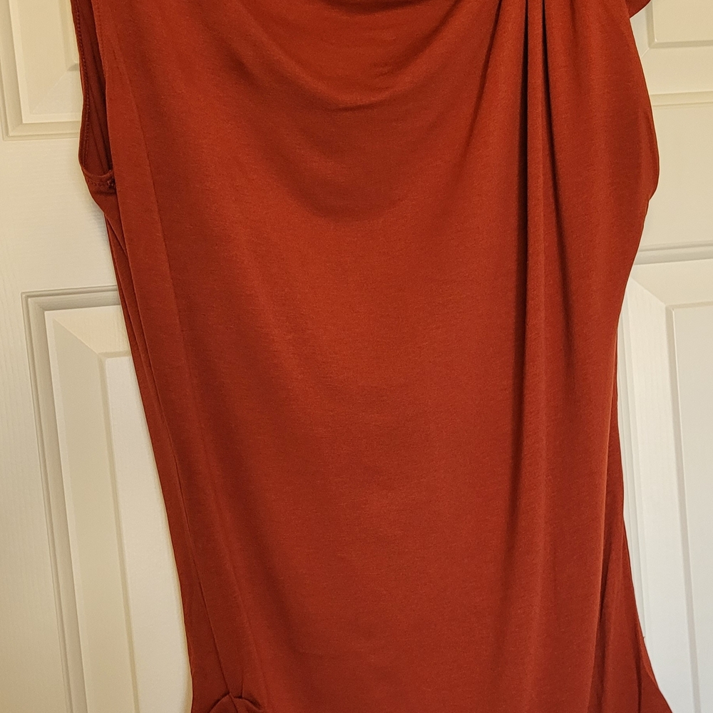 Max Studio Terracotta Sleeveless Blouse